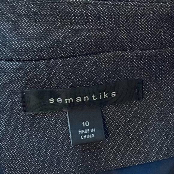 Semantiks Denim Look Dark Rinse 3/4 Sleeve Blazer / Jacket Cropped / Size 10 - Picture 7 of 14